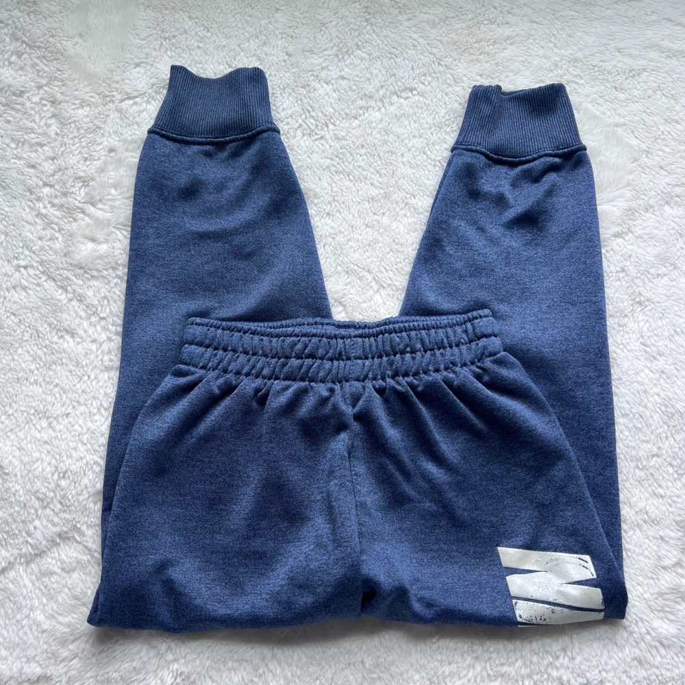 Nike Boys Dri-FIT Joggers Blue Heathered Athletic‎ Sweatpants Size 6  Preowned